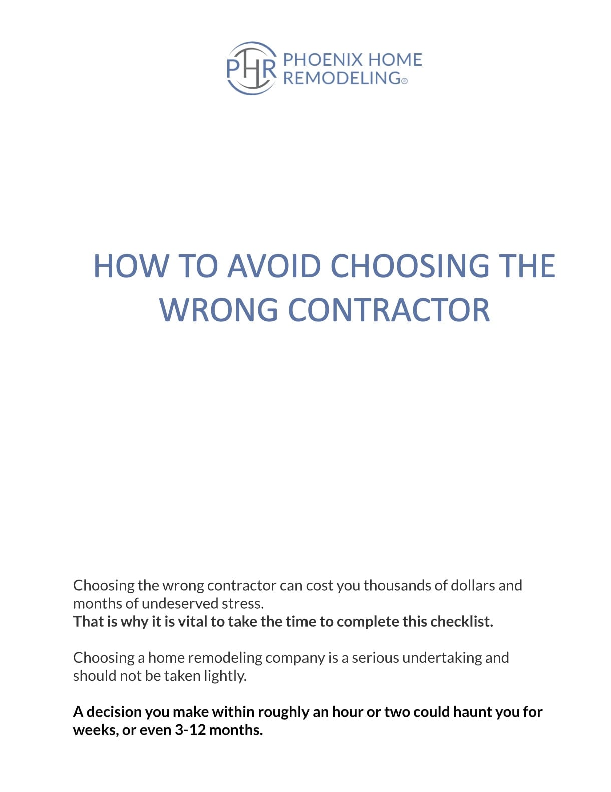 Avoid hiring wrong contractor cover Avoid hiring wrong contractor cover