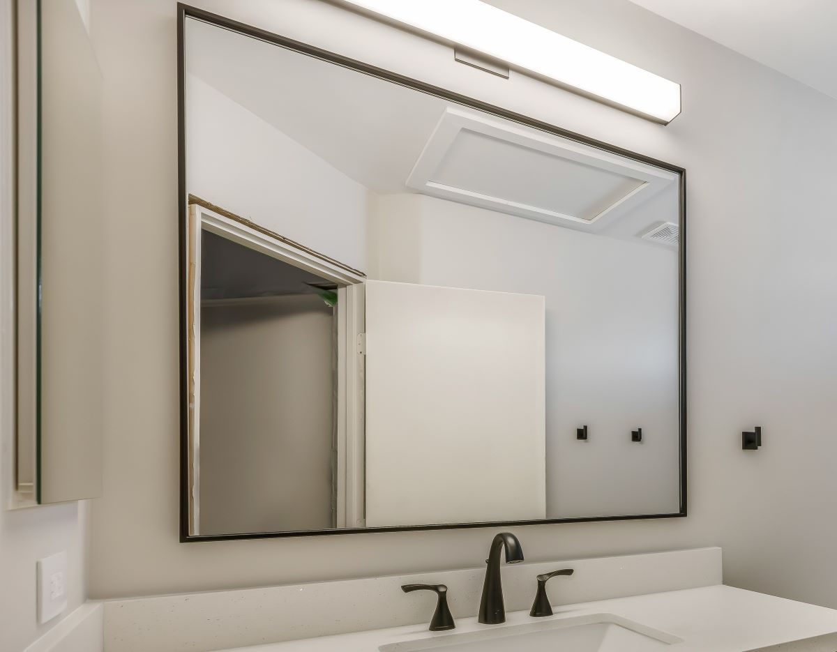 Bathroom mirror for tall people