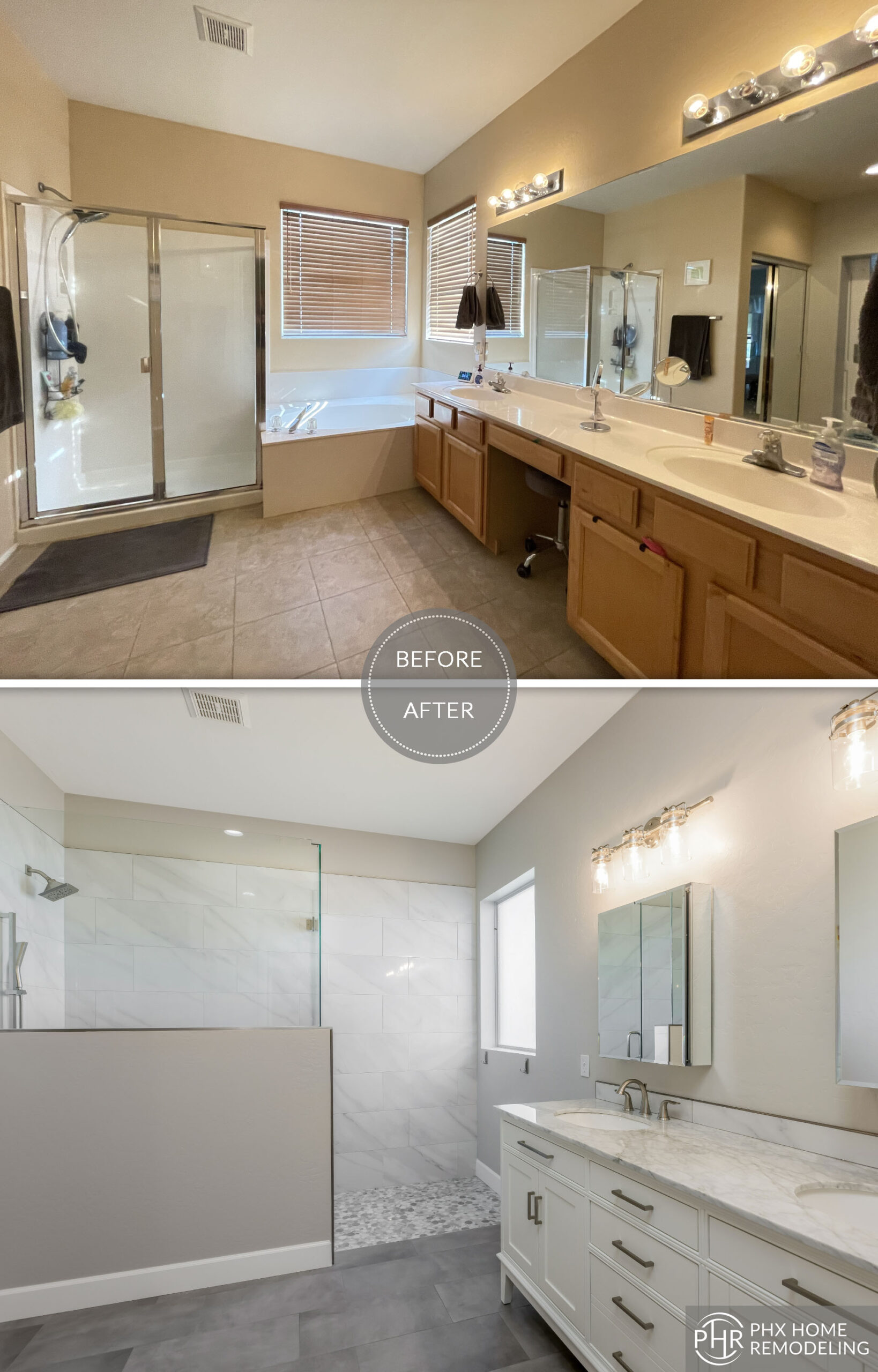 Bathroom remodel in tempe before and after photo