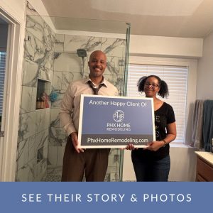 Client Holding Phoenix Home Remodeling Banner 22