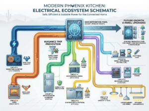 Electrical Load Readiness for Modern Kitchens in Phoenix Circuits Induction and Panel Capacity in 2026 Electrical Load Readiness for Modern Kitchens in Phoenix Circuits Induction and Panel Capacity in 2026