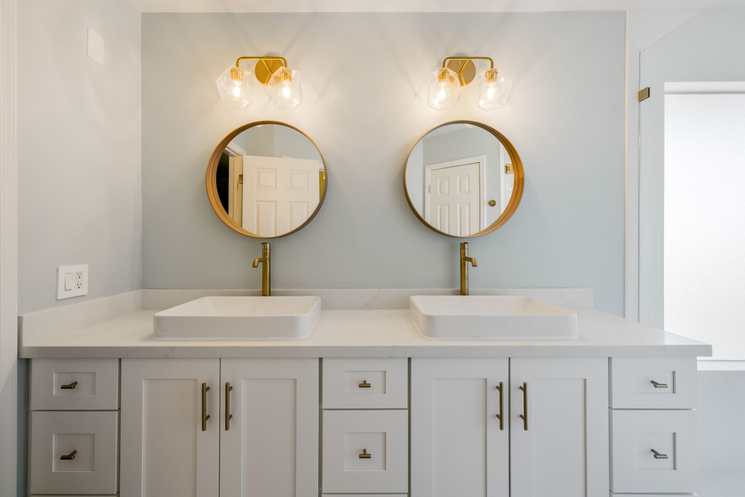 Round Double Vanity Mirrors Round Double Vanity Mirrors