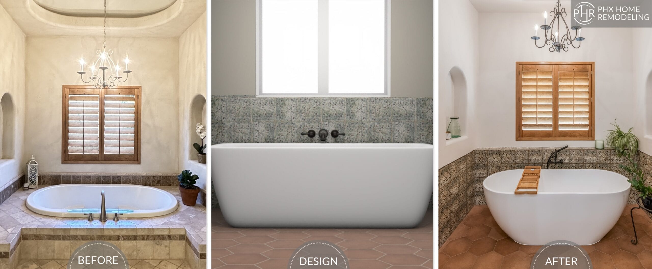 Susan & Eric's luxurious master bathroom renovation before & after photo Susan & Eric's luxurious master bathroom renovation before & after photo