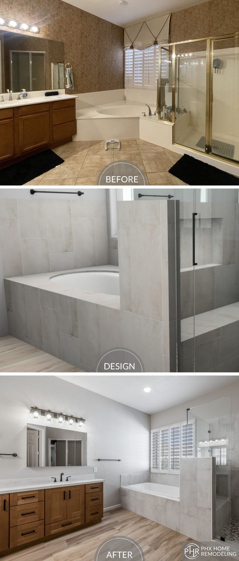 Image showcasing Trina's Master & Guest Bathroom Revamp In Ocotillo Lakes