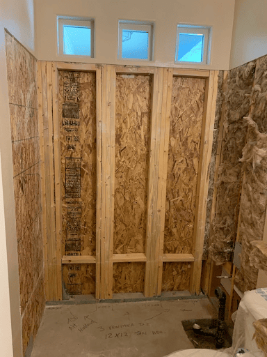 removal of existing shower stall