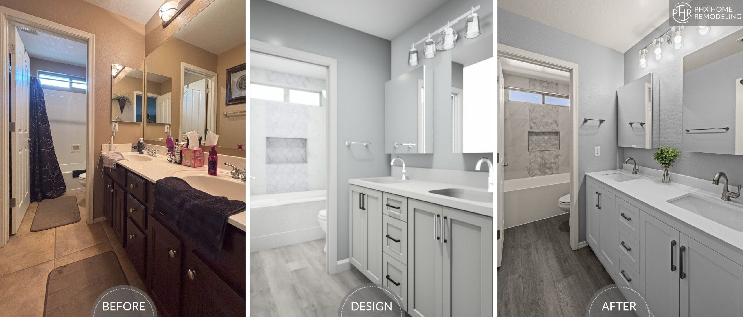 stylish guest bathroom before & after photo stylish guest bathroom before & after photo
