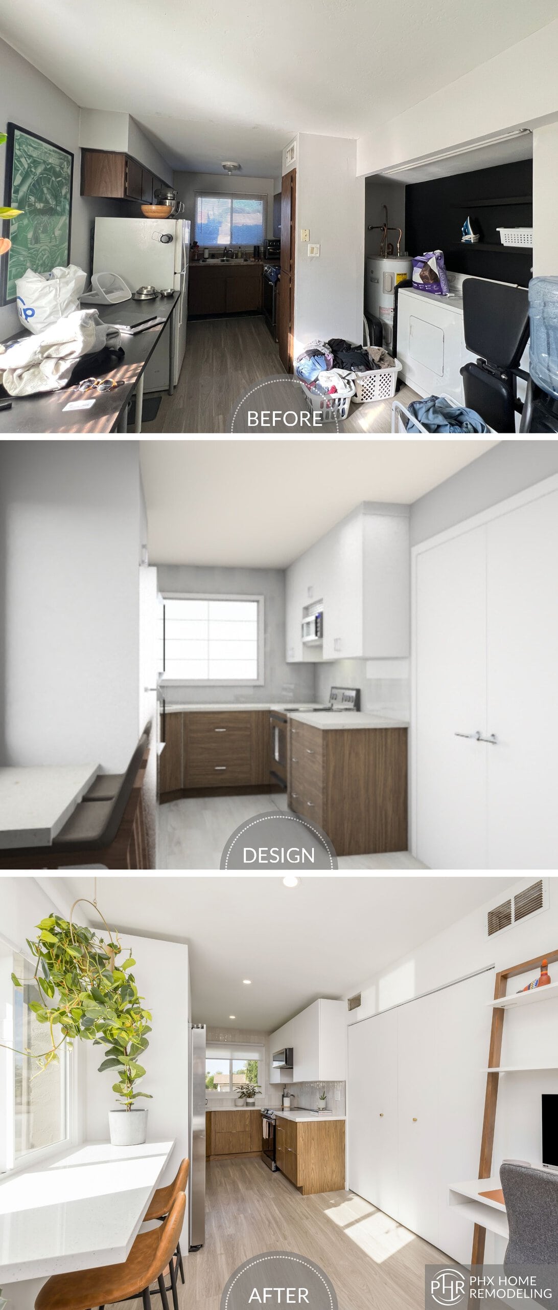 tempe kitchen going through renovation before & after photo